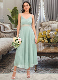 Amanda A-LineV-neckAnkle-LengthBridesmaidDress#273652 UKP0013283