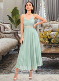 Amanda A-LineV-neckAnkle-LengthBridesmaidDress#273652 UKP0013283