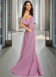 Kaila A-Line Scoop Neck Floor-Length Bridesmaid Dress With Pockets UKP0013287