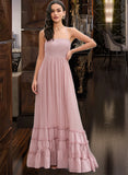 Yuliana A-LineSquareNecklineFloor-LengthBridesmaidDress#273611 UKP0013300