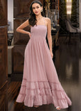 Yuliana A-LineSquareNecklineFloor-LengthBridesmaidDress#273611 UKP0013300