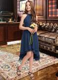 Mariyah A-Line Scoop Neck Asymmetrical Chiffon Junior Bridesmaid Dress With Ruffles UKP0013303