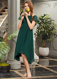 Audrey A-Line Square Neckline Knee-Length Chiffon Junior Bridesmaid Dress UKP0013329