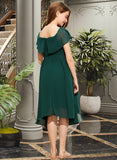 Audrey A-Line Square Neckline Knee-Length Chiffon Junior Bridesmaid Dress UKP0013329