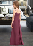 Ally A-Line Sweetheart Floor-Length Chiffon Junior Bridesmaid Dress With Ruffle UKP0013470