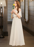 Nicola A-Line Scoop Neck Floor-Length Chiffon Junior Bridesmaid Dress UKP0013503