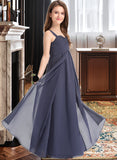 Beatrice A-Line Sweetheart Floor-Length Chiffon Junior Bridesmaid Dress With Ruffle UKP0013504