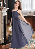 Beatrice A-Line Sweetheart Floor-Length Chiffon Junior Bridesmaid Dress With Ruffle UKP0013504