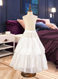 Sylvia Ball-Gown/Princess Scoop Neck Floor-Length Tulle Junior Bridesmaid Dress With Sash Beading Bow(s) UKP0013545