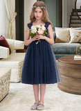 Alisson Empire Sweetheart Knee-Length Tulle Junior Bridesmaid Dress With Ruffle UKP0013590