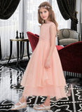 Juliette A-Line Scoop Neck Ankle-Length Organza Junior Bridesmaid Dress With Beading Sequins UKP0013633