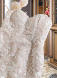 Harper Trumpet/Mermaid Sweetheart Court Train Tulle Lace Wedding Dress UKP0013710