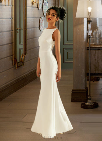 Kathy Trumpet/Mermaid Scoop Neck Floor-Length Wedding Dress UKP0013727