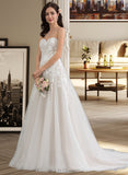 Guadalupe Ball-Gown/Princess Sweetheart Court Train Tulle Wedding Dress UKP0013732