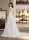 Guadalupe Ball-Gown/Princess Sweetheart Court Train Tulle Wedding Dress UKP0013732