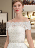 Danielle Ball-Gown/Princess Court Train Tulle Wedding Dress With Beading Sequins UKP0013770