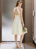 Jordan A-Line Knee-Length Chiffon Wedding Dress UKP0013778