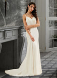 Moriah Trumpet/Mermaid V-neck Court Train Wedding Dress UKP0013859