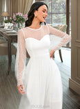 Raina A-Line Tea-Length Wedding Dress UKP0013867