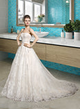 Reyna Ball-Gown/Princess Sweetheart Court Train Tulle Lace Wedding Dress UKP0013887