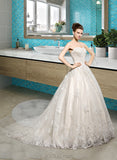 Reyna Ball-Gown/Princess Sweetheart Court Train Tulle Lace Wedding Dress UKP0013887