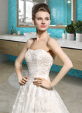 Reyna Ball-Gown/Princess Sweetheart Court Train Tulle Lace Wedding Dress UKP0013887