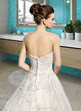 Reyna Ball-Gown/Princess Sweetheart Court Train Tulle Lace Wedding Dress UKP0013887