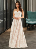 Blanche A-Line Sweetheart Floor-Length Wedding Dress UKP0013899