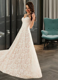 Blanche A-Line Sweetheart Floor-Length Wedding Dress UKP0013899