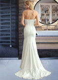 Elianna Trumpet/Mermaid Strapless Sweep Train Wedding Dress UKP0013941