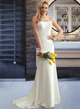 Elianna Trumpet/Mermaid Strapless Sweep Train Wedding Dress UKP0013941