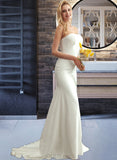 Elianna Trumpet/Mermaid Strapless Sweep Train Wedding Dress UKP0013941