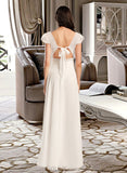 Xiomara A-Line V-neck Floor-Length Wedding Dress UKP0013943