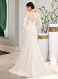 Sarah Trumpet/Mermaid Court Train Wedding Dress With Beading Sequins UKP0013972