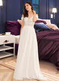 Jess A-Line V-neck Sweep Train Wedding Dress With Beading Sequins UKP0013974