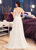 Jess A-Line V-neck Sweep Train Wedding Dress With Beading Sequins UKP0013974