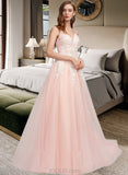 Macey Ball-Gown/Princess Sweetheart Floor-Length Tulle Wedding Dress With Sequins UKP0013992