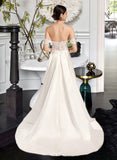 Dayanara Ball-Gown/Princess Sweetheart Chapel Train Wedding Dress With Sequins UKP0013996