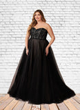 Lucile Ball-Gown Lace Tulle Sweep Train Dress SJSP0020117