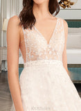 Gwendolyn A-Line V-neck Floor-Length Wedding Dress With Beading Sequins UKP0014009