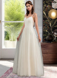 Georgia A-Line Sweetheart Floor-Length Tulle Wedding Dress UKP0014012