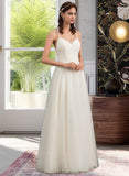 Georgia A-Line Sweetheart Floor-Length Tulle Wedding Dress UKP0014012