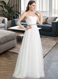 Camryn A-Line Sweetheart Floor-Length Tulle Wedding Dress With Ruffle Beading UKP0014020