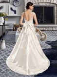 Izabella Ball-Gown/Princess Scoop Neck Chapel Train Wedding Dress With Beading Sequins UKP0014037