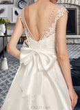 Izabella Ball-Gown/Princess Scoop Neck Chapel Train Wedding Dress With Beading Sequins UKP0014037