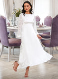 Harriet A-Line Tea-Length Wedding Dress UKP0014054