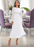 Harriet A-Line Tea-Length Wedding Dress UKP0014054