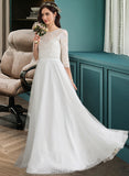 Willa A-Line Sweetheart Floor-Length Tulle Wedding Dress UKP0014058