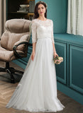 Willa A-Line Sweetheart Floor-Length Tulle Wedding Dress UKP0014058