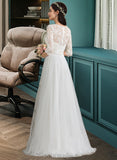 Willa A-Line Sweetheart Floor-Length Tulle Wedding Dress UKP0014058